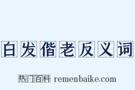白发偕老反义词是什么意思的图片